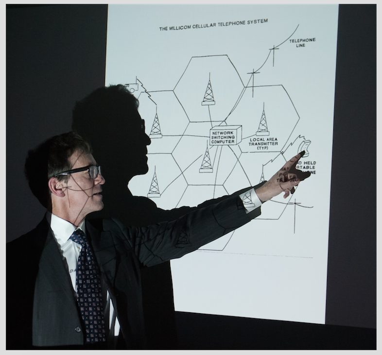 Kevin Kimberlin stands in front of a map of Millicom’s network
