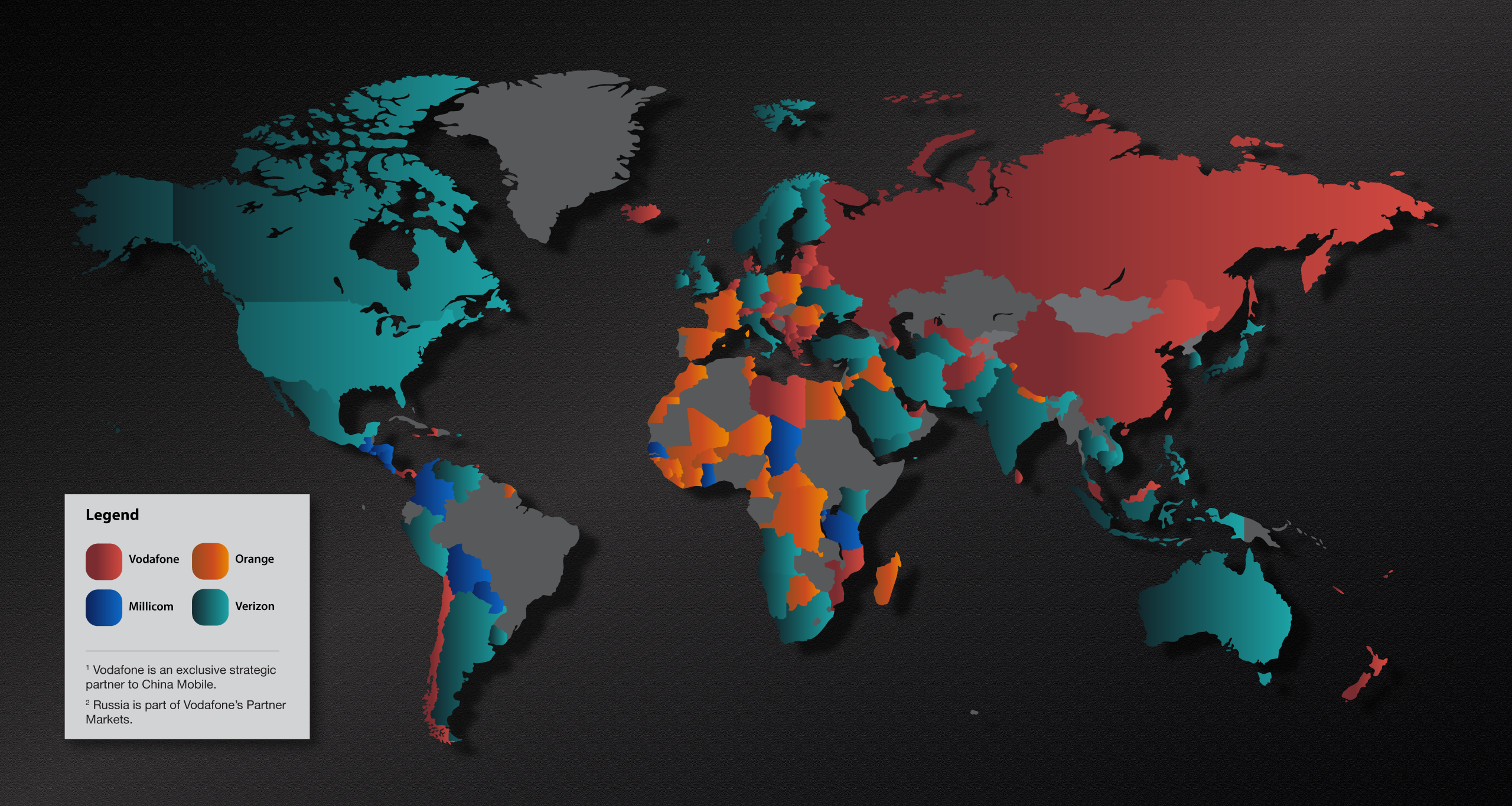 Map of cellular system reach Map of cellular system reach